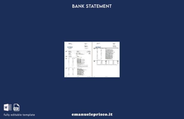 modello di pagine di parole di estratto conto bancario USA SunTrust in stile ver